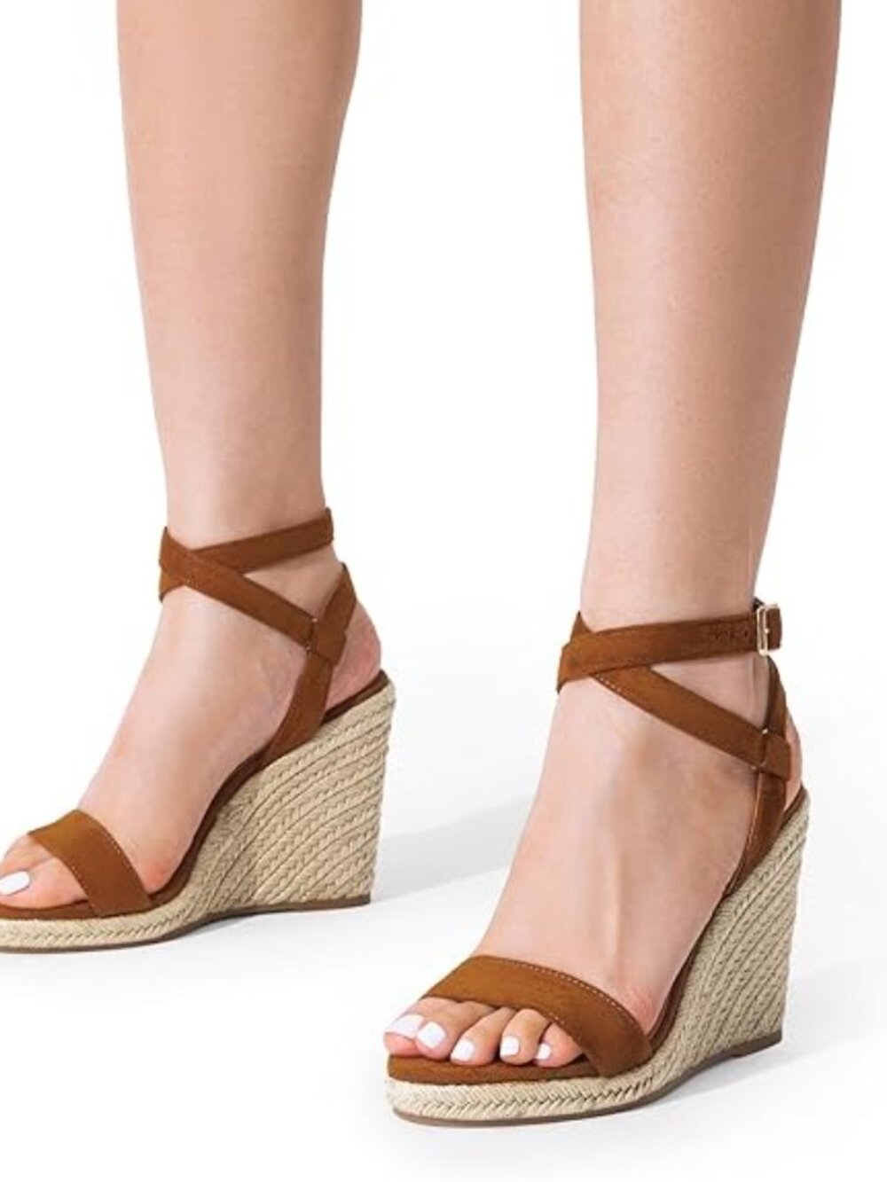 Womens Open Toe Espadrilles Dressy Platform Sandals Buckle Ankle Strap Stylish W - Picture 5 of 5